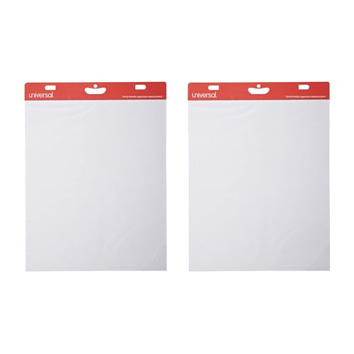 Universal 35603 Self Stick Easel Pads, Unruled, 25 x 30, White, 30-Sheet Pads (Case of 2 Pads)