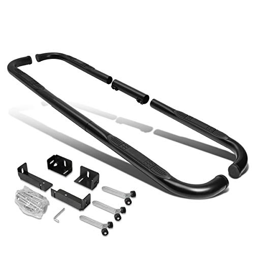 DNA MOTORING 3" Running Boards Compatible with 99-11 Sierra Silverado / 02-09 Ram 1500 2500 3500 Extended, Crew Cab, Black Side Step Nerf Bars, STEPB-3-UNI-BK
