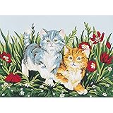 Collection Dart 6032 Chatons Joueurs Canevas Imprim Broder Coton Multicolore 30 X 40 X 01 Cm