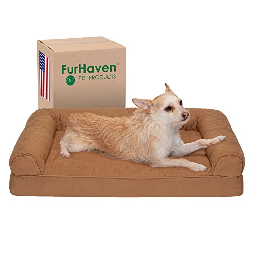 Furhaven Quilted Sofa-Style Dog Bed