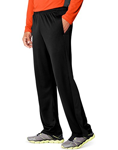 Hanes mens Sport X-temp Performance Training With Pockets Pants, Black, Large US