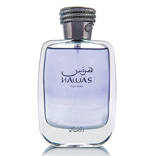 RASASI Hawas For Men Eau De Parfum Spray 100ML (3.4 Oz) - Long Lasting Arabian Perfume, Premium Perfume Men, Ideal for Special Occasions & Daily Elegance, A Bold and Captivating Fragrance