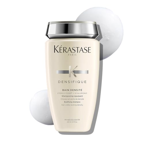 KÉRASTASE Densifique Densité Shampoo, Thickening & Strengthening Shampoo, Removes Build-Up & Adds Shine with Hyaluronic Acid for Fine, Thin & Thinning Hair, 8.5 Fl Oz