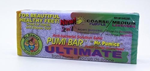 Mr. Pumice Ultimate PUMI Bar 2-in-1 Dual Grit (Medium + Coarse) Callus Remover, Pedicure Stone & Ped File Scrubber for Smooth Feet and Heels (4 Pack)