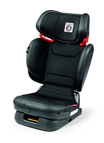 Peg Perego Viaggio Flex 120 Booster, 4D Total Adjust for Safety & Comfort, No Armrests, Compact Fold for Travel, 40-120 lbs, Made in Italy, Licorice (Black)