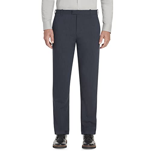 Van Heusen mens Flex Flat Front Straight Fit Casual Pants, Slate Blue, 36W x 32L US