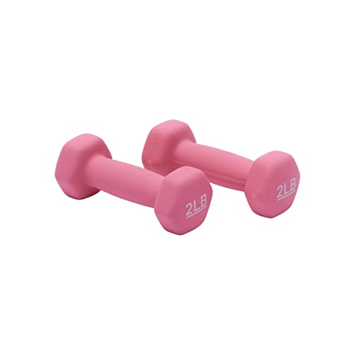 Amazon Basics Neoprene Dumbbells, 2 lb Pair