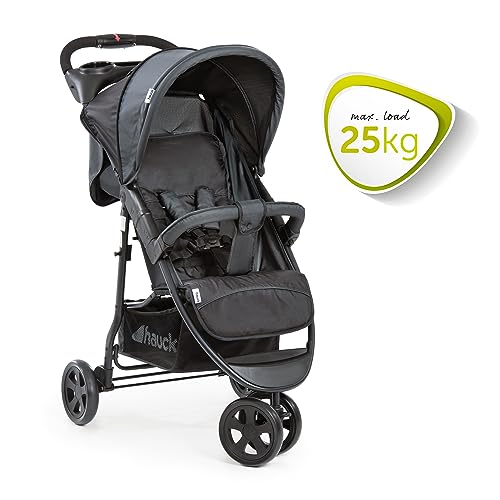 (-30%) hauck Citi Neo II, Dunkelgrau - Dreirad Kinderbuggy ab Geburt bis 22 kg mit Liegefunktion, Becherhalter, Tasche im Verdeck, XL Korb bis 3 kg, Einhändig Zusammenklappbar, Leicht - 7,5 kg