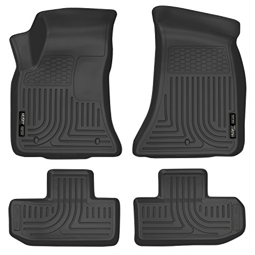 Husky Liners Weatherbeater Floor Mats | Fits 2016-2024 Dodge Challenger (Rear-Wheel Drive only) | Front & 2nd Row, 3-pc Black - 99171