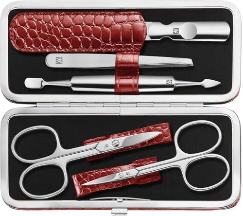(-31%) ZWILLING Maniküre-Set mit Echtleder-Etui, 5-teiliges Nageletui, Classic
