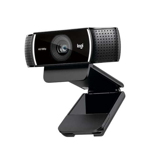Logitech C922x HD Pro Webcam, Full HD 1080p/60fps Video, Clear Audio, HD Light Correction, PC Camera Webcam, Works with Skype, Zoom, Mac, Tablet - Black