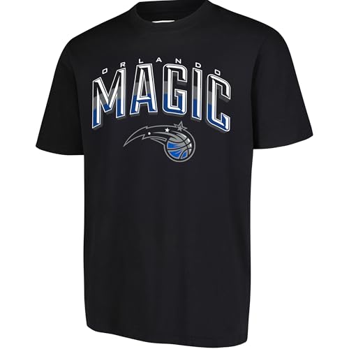 Ultra Game NBA Official Men’s Super Soft Supreme T-Shirt - Unisex, Orlando Magic, Black, Large