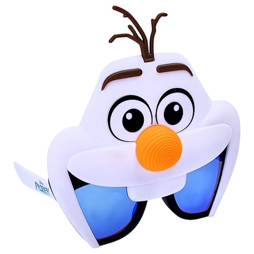Sun-Staches Disney Frozen Official Olaf Sunglasses, Costume Accessory Mask, UV400, One Size Fits Most