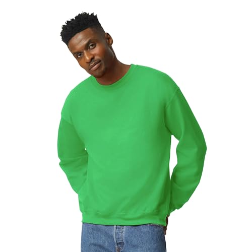 Gildan Adult Fleece Crewneck Sweatshirt, Style G18000, Multipack, Irish Green (1-Pack), Large