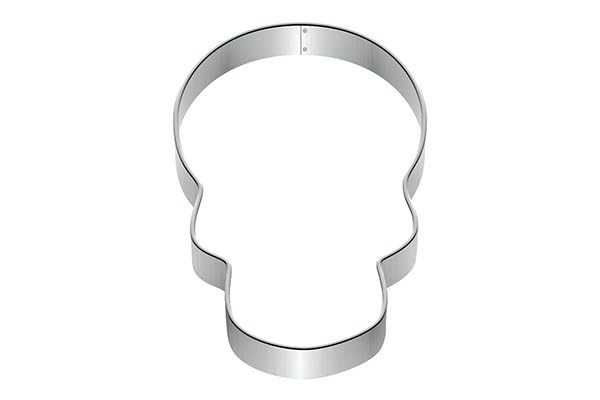 Skull Cookie Cutter Halloween Day of the Dead Día de Los Muertos Sugar Skull, 3.5" Made in USA by Ann Clark