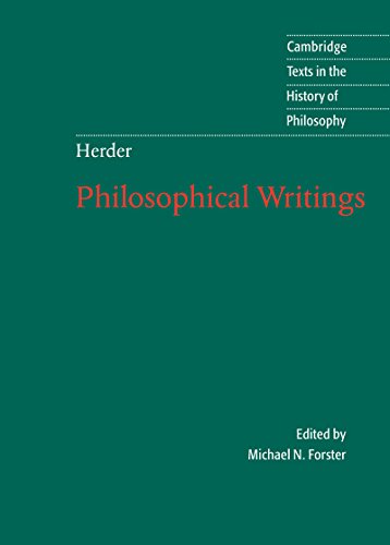 Herder: Philosophical Writings (By: Johann Gottfried Herder,Michael N. Forster) cover