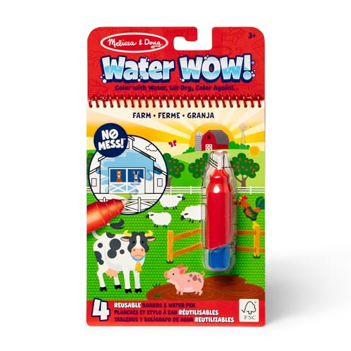 Melissa & Doug On the Go Water Wow! Farm Reusable Coloring Book Toy
