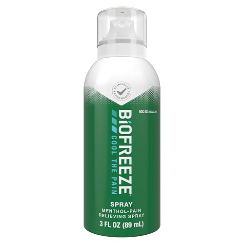 Biofreeze Menthol Spray 3 FL OZ Colorless Aerosol Spray for Pain Relief associated with Sore Muscles, Arthritis, Simple Backaches, and Joint Pain