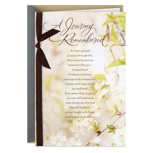 Hallmark Mahogany Religious Sympathy Greeting Card (They Leave Footprints)
