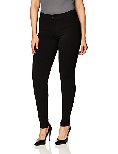 Celebrity Pink Jeans womens Power Ponte Mid Rise Super Skinny Jeans, Black, 9 US