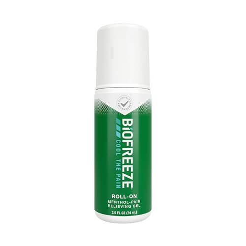 Biofreeze Roll On Pain Relief, Knee & Lower Back Relief, Arthritis Pain Reliever, Sore Muscle Relief, Neck Pain Relief, Cooling Joint Pain, FSA Eligible, Menthol Gel 2.5 Fl Oz