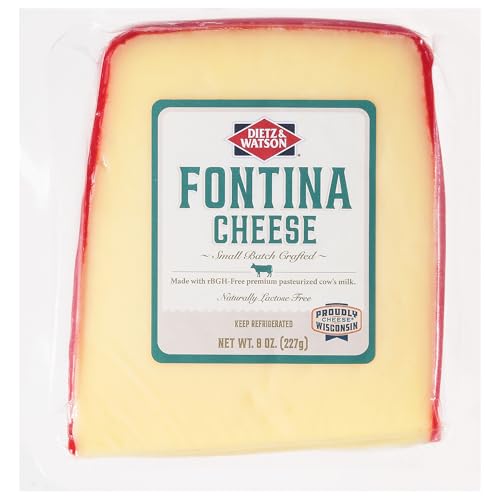 Dietz & Watson Fontina Cheese Wedge, 8 oz