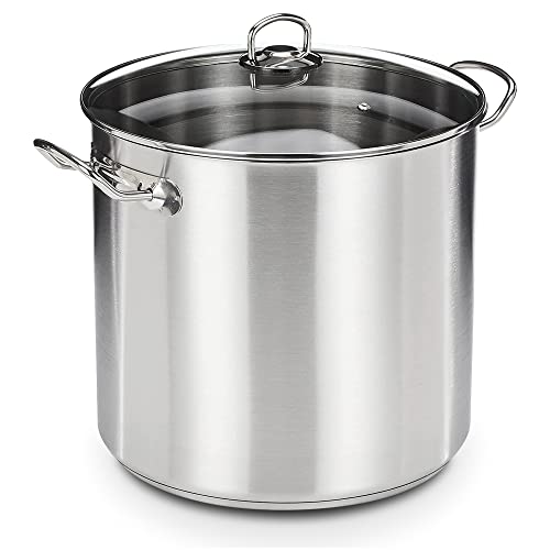(-44%) GSW 643474 Profi-Topf mit Glasdeckel, 30 x 28cm, 20 l, Edelstahl, silber, 30 x 28 x 30 cm