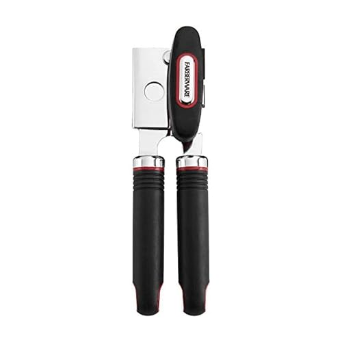 Farberware Soft Grips Manual Can Opener Black Red