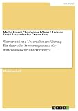 Wertorientierte Unternehmensfhrung Ein Sinnvoller Steuerungsansatz Fr Mittelstndische Unternehmen German Edition