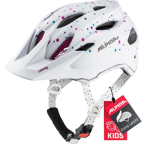(-38%) Alpina Carapax JR. Flash MTB-Fahrradhelm, White Polka dots matt, 51-56 cm