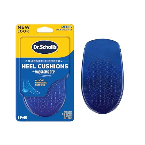 Dr. Scholl's HEEL CUSHIONS with Massaging Gel Advanced // All-Day Shock Absorption and Cushioning to Relieve Heel Discomfort (for Men's 8-13, also available for Women's 6-10)