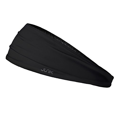 JUNK Brands Big Bang Lite Headband - Moisture-Wicking, Performance Fabric, Non-Slip, Sports Sweatband for Men & Women - One Size - Tactical Black
