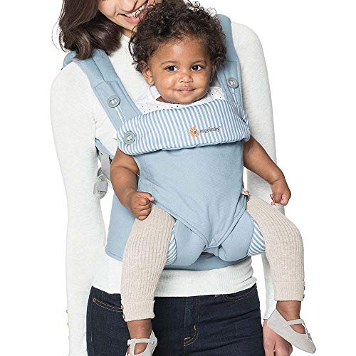 Ergobaby360 All-Position Baby Carrier with Lumbar Support (12-45 Pounds), Azure BlueBaby Carrier Newborn to Toddler, B