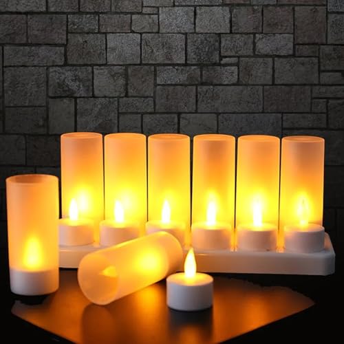 EXTSUD 12 velas LED recargables con estación