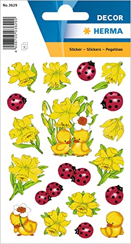 Herma Happy Easter Sticker, Paper Permanent Daffodils