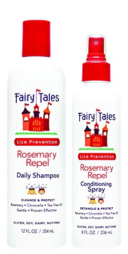 Fairy Tales Rosemary Repel Shampoo, 12 fl oz. & Conditioning Spray, 8 fl oz. Duo Kids Like the Smell, Lice Do Not