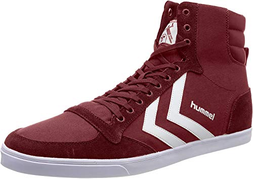 (-51%) hummel Unisex Slimmer Stadil High Sneaker, Red, Size 48