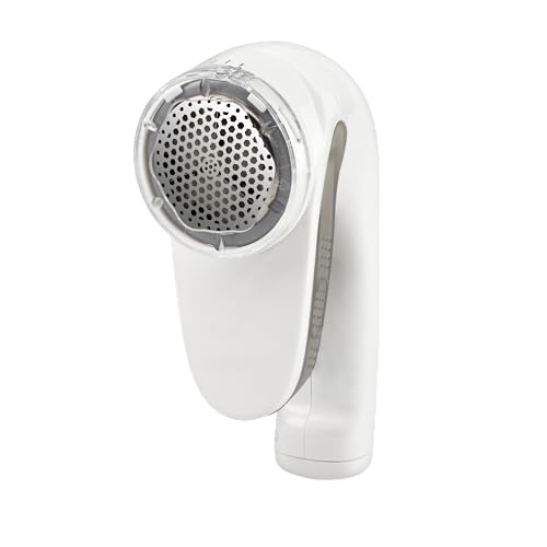 Conair Fabric Shaver and Lint Remover, Rechargeable Portable Clothes Shaver with 3 Settings, Fuzz Remover for Sweaters, Clothing, and Furniture, Large 2-Inch Shaving Head, White