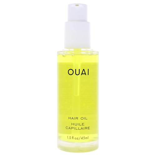 OUAI Hair Oil - Hair Heat Protectant Oil for Frizz Control - Adds Shine and Smooths Split Ends - Color Safe Formula - Paraben, Phthalate and Sulfate Free (1.5 fl oz)