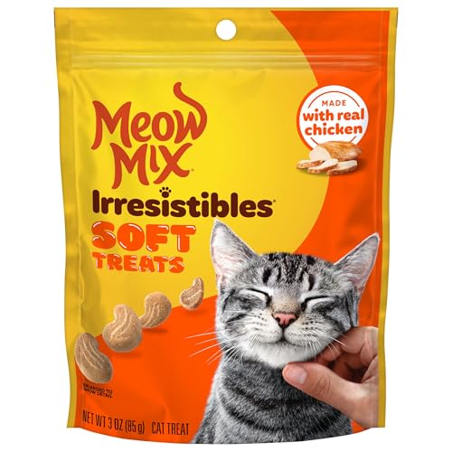 Meow Mix Irresistibles Cat Treats Soft & Crunchy Chicken 3oz