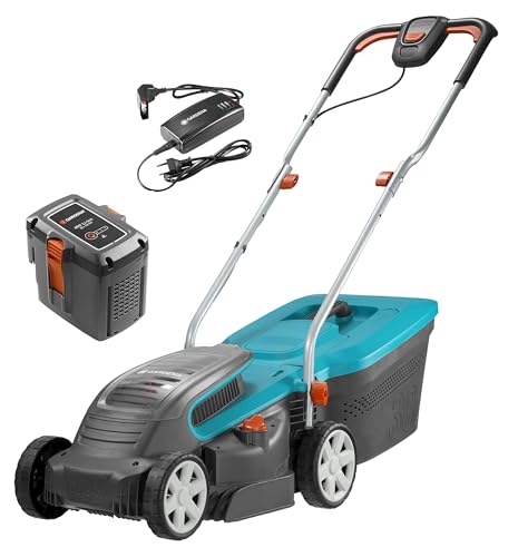 (-24%) Gardena PowerMax Li-40/32 Akkurasenmäher Set: Mäher bis 280m², 32cm Schnittbreite, 30l Grasfangbehälter, Schnitthöhe 20-60 mm, klappbares Gestänge, ergonomischer Handgriff (5033-20)