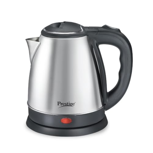 Prestige 1.5L PKOSS Stainless Steel Electric Kettle | 1350 Watts| Elegant Design | Cool-touch Handle and Lid | Automatic Cut-Off and Single-Touch Lid 