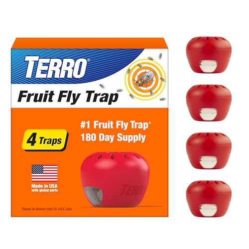 Terro Fruit Fly Trap 4 Traps + 90 Days Lure Supply