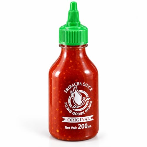 (-32%) FLYING GOOSE Sriracha Chilisauce, das Original, scharf, grüne Kappe, scharfe Würzsauce aus Thailand, 1 x 200 ml