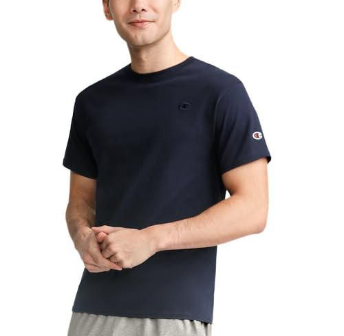 Champion Mens Classic T-shirt, Everyday Tee For Men, Comfortable Soft (Reg. Or Big & Tall), Navy, Large US