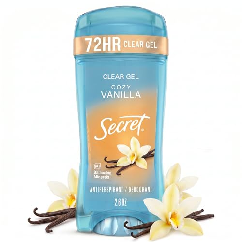 Secret Fresh Clear Gel Antiperspirant and Deodorant for Women, Cozy Vanilla Scent, 2.6 oz