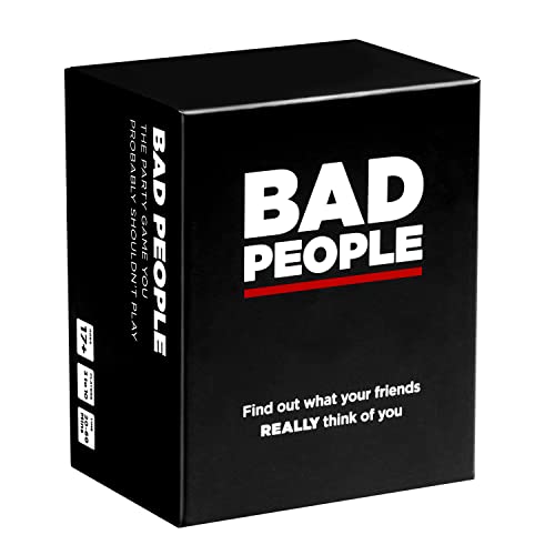 BAD PEOPLE Party Game - Find Out What Your Friends Really Think of You - Hilarious Adult Card Game for White Elephant Parties, Stocking Stuffers and Board Games Night with Friends