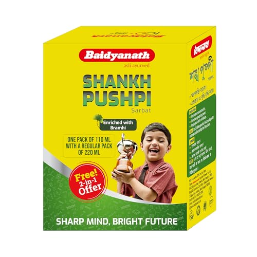 Baidyanath Shankhapushpi Sharbat - 220 ml with Free Sharbat - 110 ml (Pack of 2)