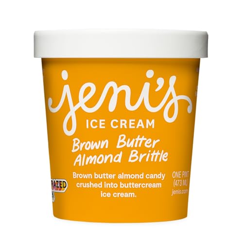 Jeni's Splendid Ice Creams Brown Butter Almond Brittle Ice Cream, 16 oz (Frozen)