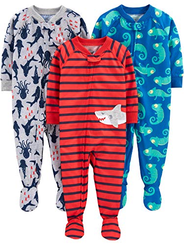 Simple Joys by Carter's Baby Boy 3-Pack Footed PJs 6-9M